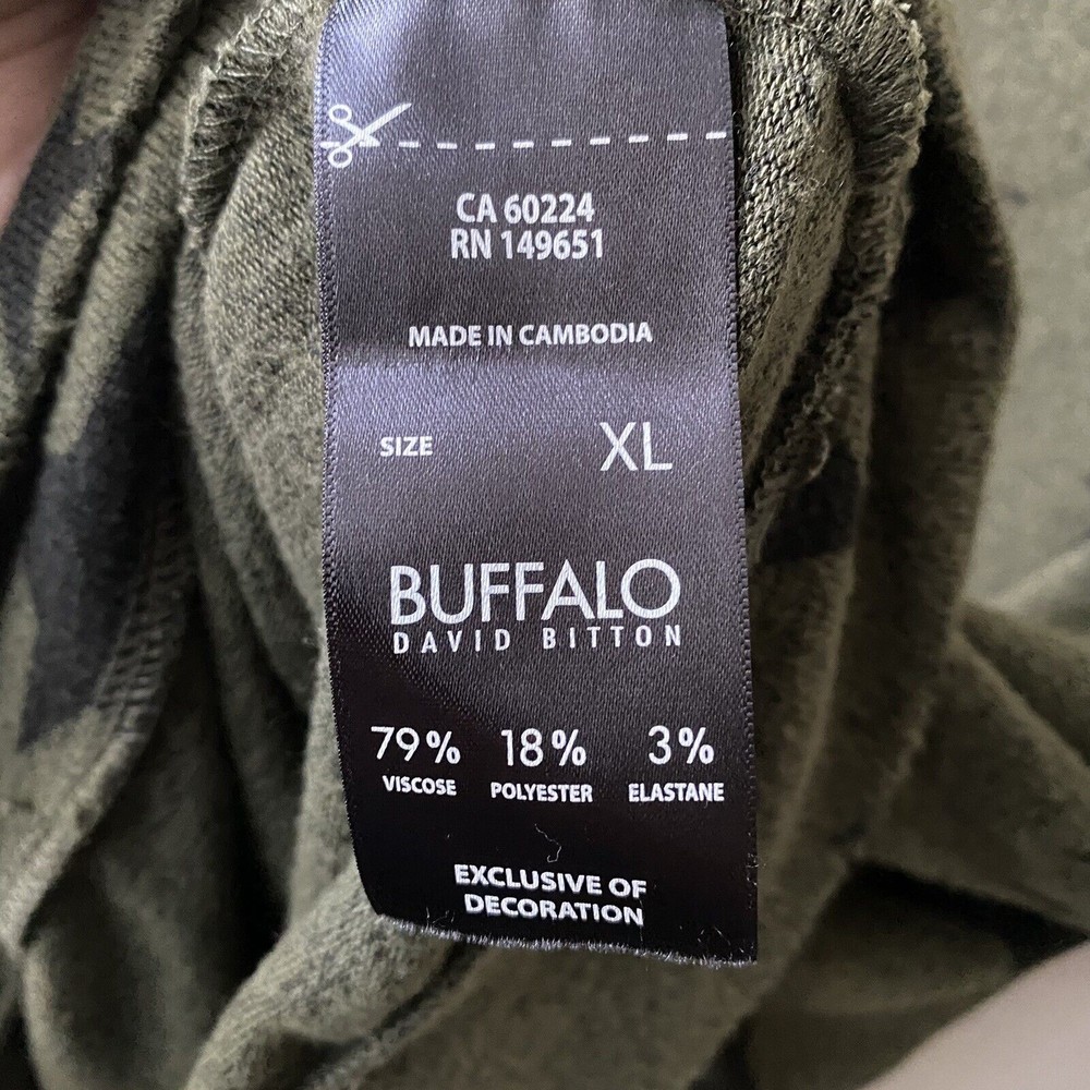 Buffalo David Bitton Womens Sweater Size XL Green Stars Pullover Long Sleeve - Picture 7 of 8